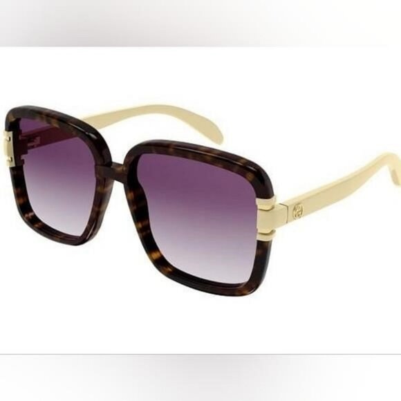 Gucci Tortoise and Yellow Sunglasses main image 11